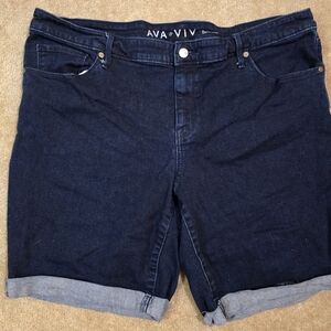Ava & Viv Dark Blue Denim Shorts